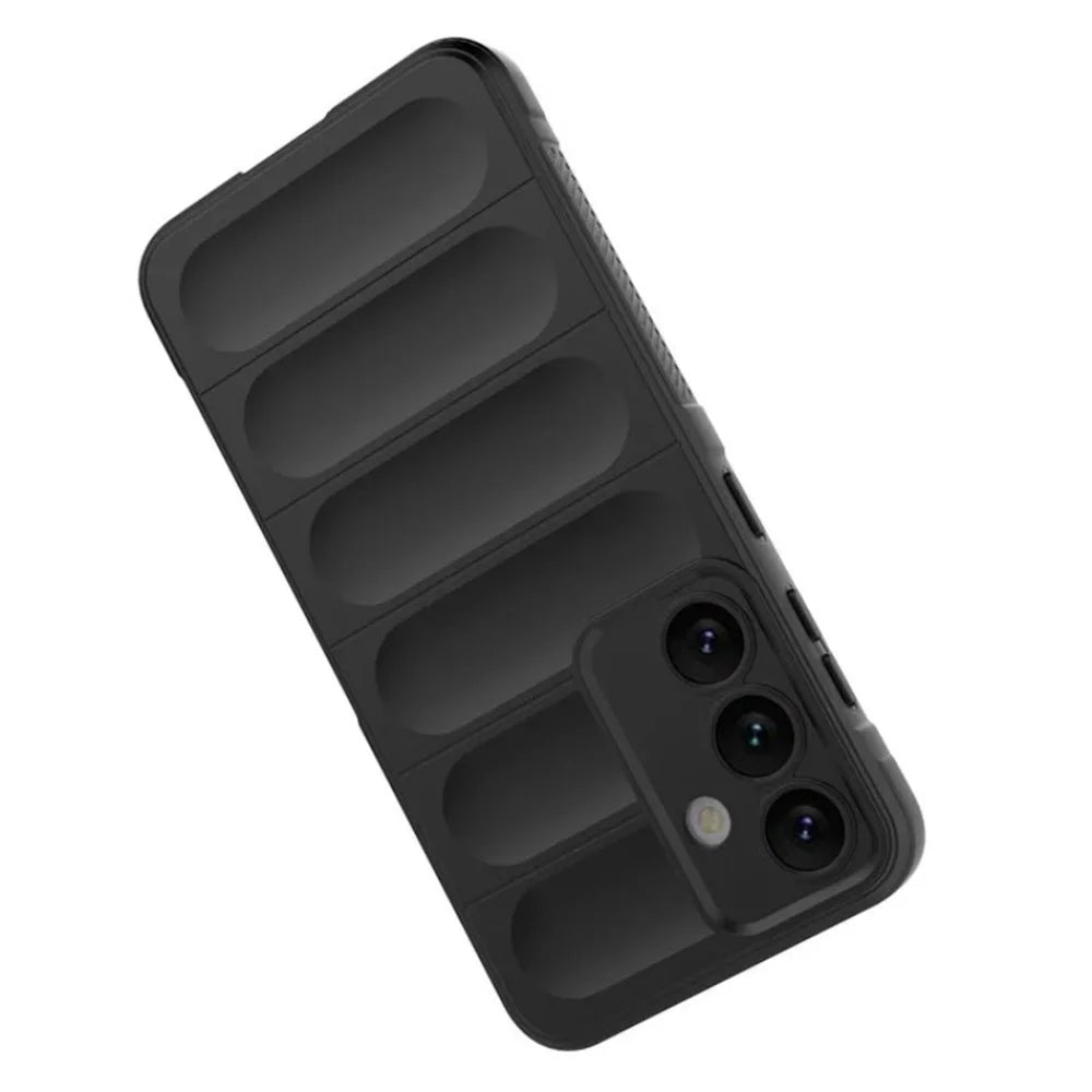 WANLONFENG For Samsung Galaxy S24 TPU Case  HD Series Anti Slip Phone Cover with Tempered Glass - Black - 3