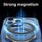 For iPhone 16 Pro Max Magnetic Case Rotating Metal Kickstand Shockproof PC + TPU Phone Back Cover - Dark Blue - 5