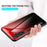 For Samsung Galaxy A36 5G Case Anti-Scratch Tempered Glass + PC + TPU Phone Cover - Gradient Red Black - 3