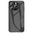 For iPhone 16 Pro Max Case Tempered Glass Shockproof Phone Cover - Black Fiber - 1