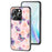 For iPhone 15 Pro Max Case Butterfly Pattern TPU + Tempered Glass Protective Phone Cover - Rose Butterfly - 1