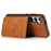 For Samsung Galaxy S24 FE Case Card Holder Kickstand PU Leather + TPU Phone Cover - Brown - 2