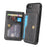 For iPhone 17e / 16e Case Card Holder Kickstand PU Leather + TPU Phone Cover - Black - 2