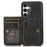 For Samsung Galaxy A55 5G Case Card Holder Kickstand PU Leather + TPU Phone Cover - Black - 1