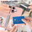 For iPhone 16 Plus Case RFID Blocking Card Holder Kickstand TPU + PU Leather Phone Back Cover - Rose Gold - 6