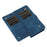 For iPhone 15 Case Zipper Pocket 9 Card Slots PU Leather Phone Cover with Wrist Strap - Blue - 6