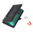 For iPhone 15 Pro Max Case Zipper Pocket 9 Card Slots PU Leather Phone Cover with Wrist Strap - Black - 5