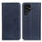 For Samsung Galaxy S23 Ultra Anti-scratch Magnetic Auto Closing Phone Case Cowhide Texture Split Leather Flip Wallet Cover with Stand - Blue - 1