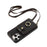 For iPhone 15 Pro Case Card Holder Ring Kickstand TPU + PU Leather Phone Cover with Long Strap - Black - 4