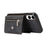 For Samsung Galaxy S25 Edge Case PU Leather + TPU RFID Blocking Card Slots Phone Cover with 2 Straps - Black - 2