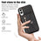 For Samsung Galaxy S25 Edge Case PU Leather + TPU RFID Blocking Card Slots Phone Cover with 2 Straps - Black - 7