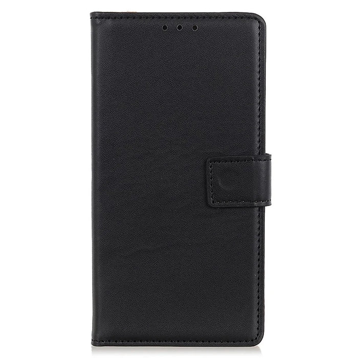Anti-fall Cell Phone Cover For Samsung Galaxy S23 Ultra, PU Leather Foldable Stand Protective Flip Phone Wallet Case - Black - 6