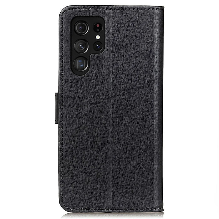 Anti-fall Cell Phone Cover For Samsung Galaxy S23 Ultra, PU Leather Foldable Stand Protective Flip Phone Wallet Case - Black - 7