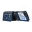 For Samsung Galaxy Z Flip5 5G Case PU Leather + TPU RFID Blocking Card Slots Phone Cover with 2 Straps - Blue - 2
