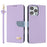 For iPhone 16 Pro Max Case Bowknot Decor Wallet Leather Phone Cover with Wrist Strap - Purple - 1