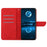 For iPhone 17 Case Skin Touch Lines Imprinted PU Leather Flip Phone Cover - Red - 2