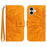 For iPhone 17 Case Sunflower Imprint Leather Wallet Phone Cover with Wrist Strap - Yellow - 1