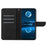 For iPhone 18 Pro / 17 Pro Case Skin Touch Lines Imprinted PU Leather Flip Phone Cover - Black - 2
