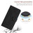 For iPhone 18 Pro / 17 Pro Case Skin Touch Lines Imprinted PU Leather Flip Phone Cover - Black - 4