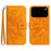 For iPhone 18 Pro / 17 Pro Case Sunflower Imprint Leather Wallet Phone Cover with Wrist Strap - Yellow - 1