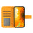 For iPhone 18 Pro / 17 Pro Case Sunflower Imprint Leather Wallet Phone Cover with Wrist Strap - Yellow - 2