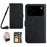 For iPhone 18 Pro / 17 Pro Case Butterfly Flower Imprint Leather Phone Cover with Shoulder Strap - Black - 1