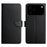 For iPhone 18 Pro / 17 Pro Case Genuine Cow Leather Phone Cover Nappa Texture - Black - 1