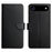 For iPhone Air Case Genuine Cow Leather Phone Cover Nappa Texture - Black - 1