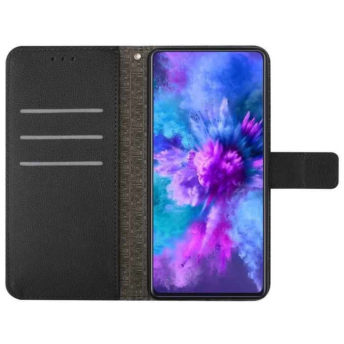 For iPhone Air Case Wallet Imprint PU Leather Flip Folio Phone Cover - Black - 2