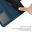 For iPhone 18 Pro Max / 17 Pro Max Case Sunflower Imprint PU Leather Phone Cover with Long Strap - Dark Blue - 6