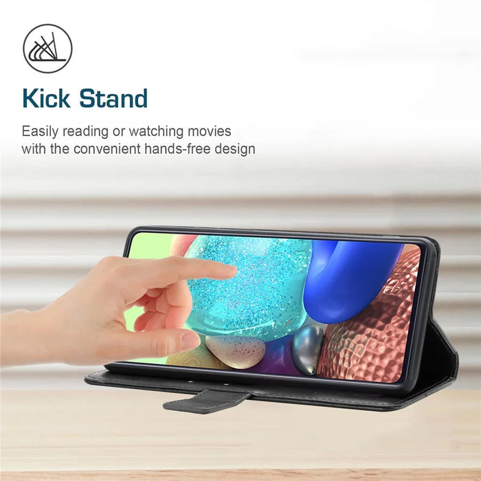 For iPhone 18 Pro Max / 17 Pro Max Case with Wrist Strap Y Shaped Lines Imprint Leather Phone Cover - Black - 3