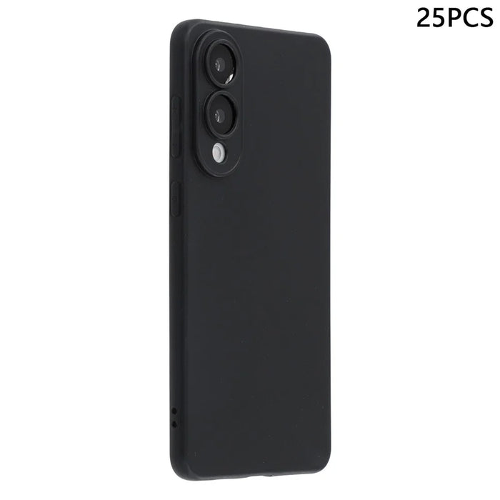 25Pcs For Samsung Galaxy S25 Edge Case 1.2mm TPU Matte Phone Cover - Black - 1