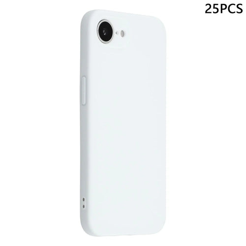 25Pcs For iPhone 17e / 16e Case 1.2mm TPU Matte Phone Cover - White - 1