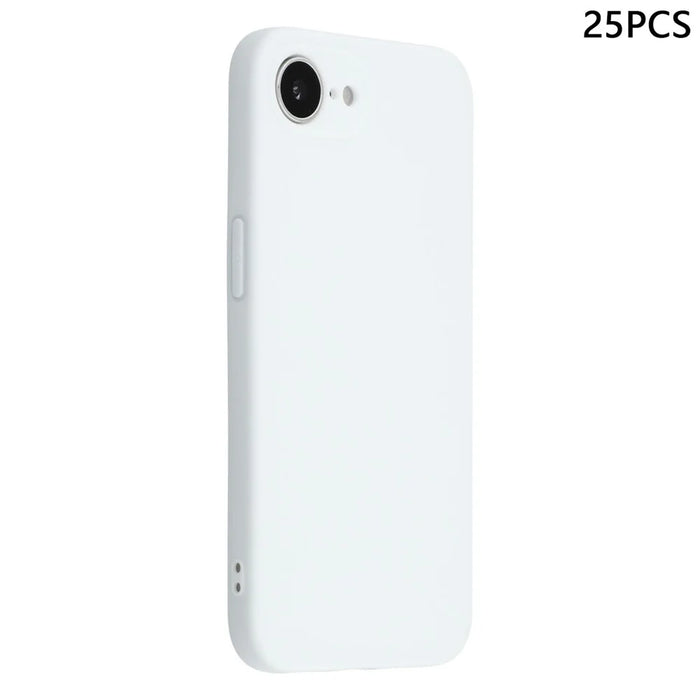 25Pcs For iPhone 17e / 16e Case 1.2mm TPU Matte Phone Cover - White - 1