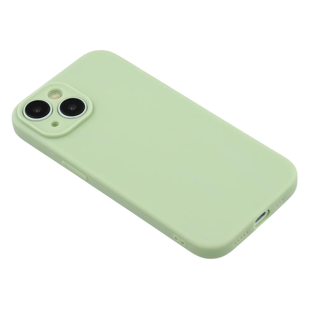 25Pcs For iPhone 15 Case 1.2mm TPU Matte Phone Cover - Matcha Green - 4