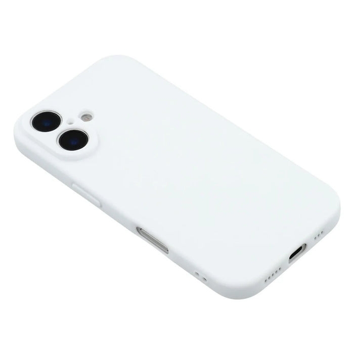 25Pcs For iPhone 16 Case 1.2mm TPU Matte Phone Cover - White - 4