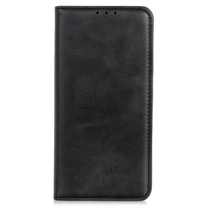 For Samsung Galaxy S23 Magnetic Auto Closing Phone Stand Case Cowhide Texture Split Leather Drop-proof Cover with Wallet - Black - 6
