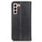 For Samsung Galaxy S23 Magnetic Auto Closing Phone Stand Case Cowhide Texture Split Leather Drop-proof Cover with Wallet - Black - 7