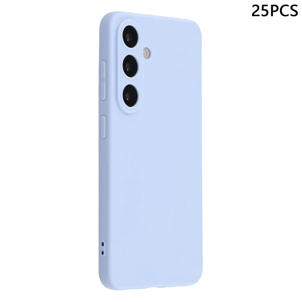 25Pcs For Samsung Galaxy S25+ Case 1.2mm TPU Matte Phone Cover - Light Purple - 1