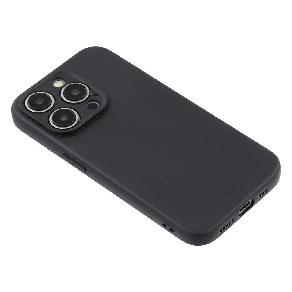 25Pcs For iPhone 15 Pro Max Case 1.2mm TPU Matte Phone Cover - Black - 4
