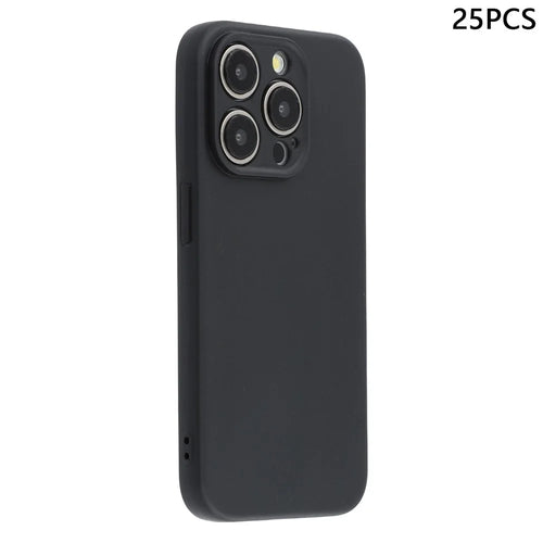 25Pcs For iPhone 12 Pro Case 1.2mm TPU Matte Phone Cover - Black - 1