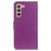 PU Leather Phone Case For Samsung Galaxy S23, Litchi Texture Flip Wallet Cover with Foldable Stand - Purple - 7