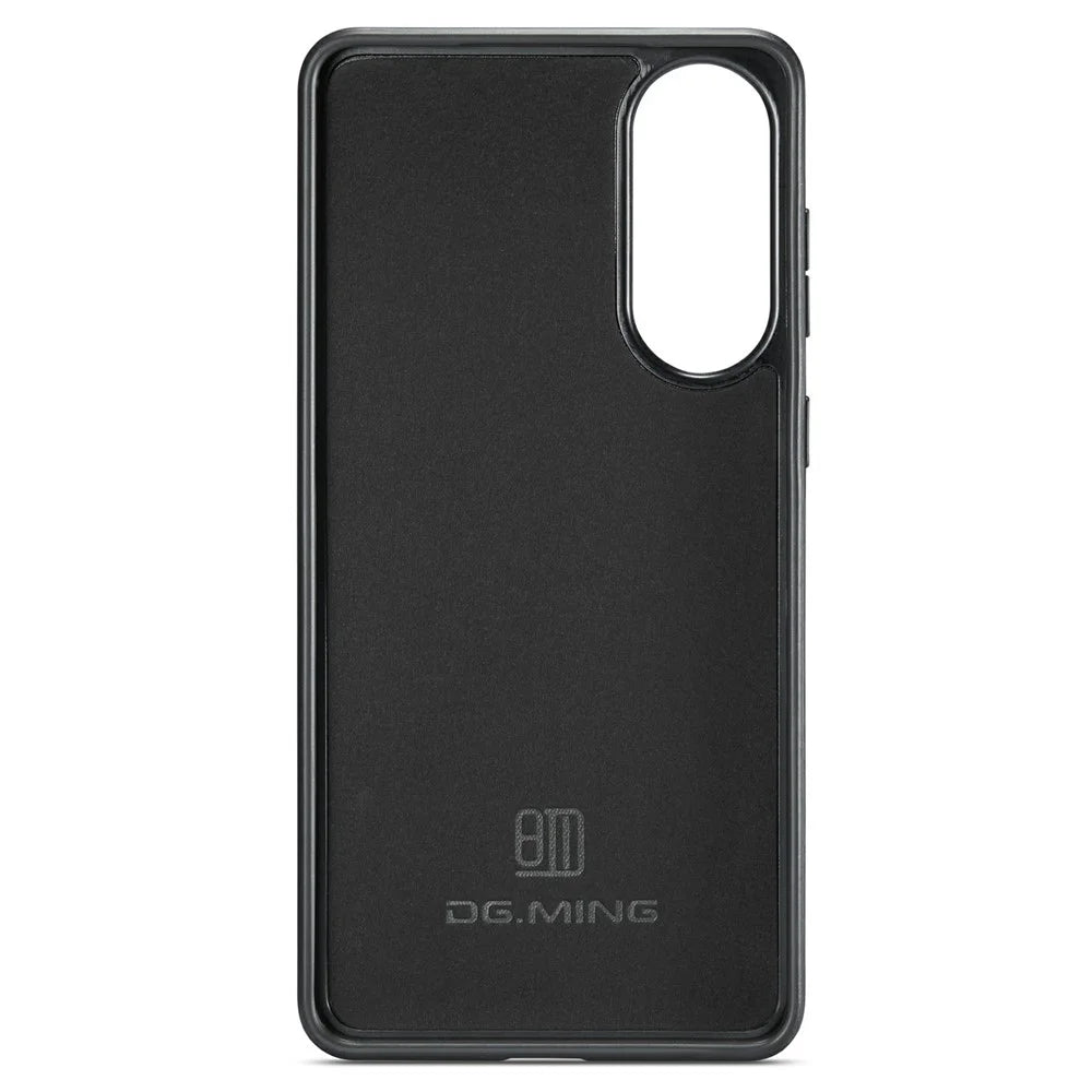 DG.MING For Samsung Galaxy S25 Edge Case Anti-Drop Leather Coated PC+TPU Phone Back Cover - Purple - 3