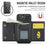 DG.MING M6 Series For iPhone 17e / 16e Case Magnetic Wallet PU + PC + TPU Phone Cover - Black - 5