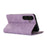 For Samsung Galaxy A55 5G Case Wallet Magnetic Closing Leather Flip Phone Cover - Purple - 4