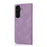 For Samsung Galaxy A55 5G Case Wallet Magnetic Closing Leather Flip Phone Cover - Purple - 7