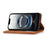 For iPhone 17e / 16e Case Wallet Magnetic Closing Leather Flip Phone Cover - Brown - 4