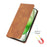 For iPhone 17e / 16e Case Wallet Magnetic Closing Leather Flip Phone Cover - Brown - 5