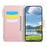For iPhone 16 Pro Max Case Zipper Wallet Leather Phone Cover with Wrist Strap - Pink - 2