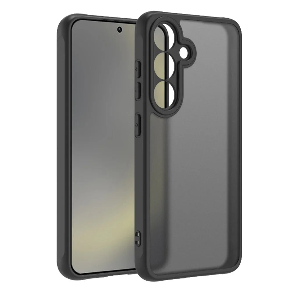 For Samsung Galaxy S25 Case Skin Touch Matte PC + TPU Shockproof Phone Back Cover - 2